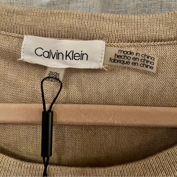Calvin Klein Colorblock Poncho Knit Top - Picture 4 of 7
